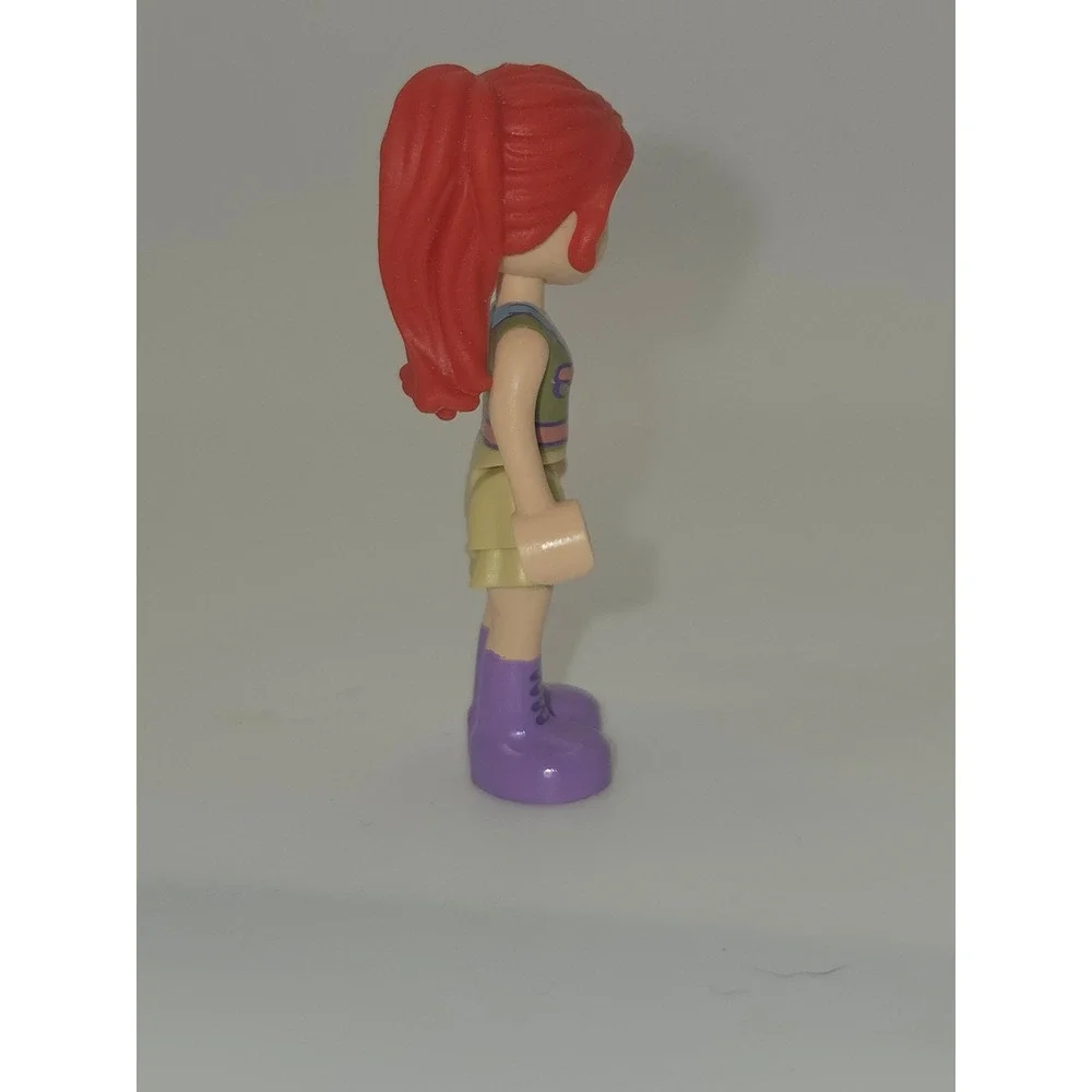 LEGO Friends Mia Minidoll Safari Outfit Red Ponytail Purple Boots Figure